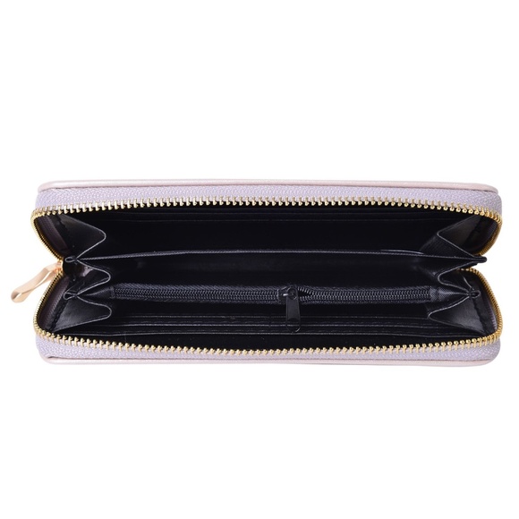 Silver Star Laser Cut Pattern Faux Leather Wallet - Picture 4 of 4